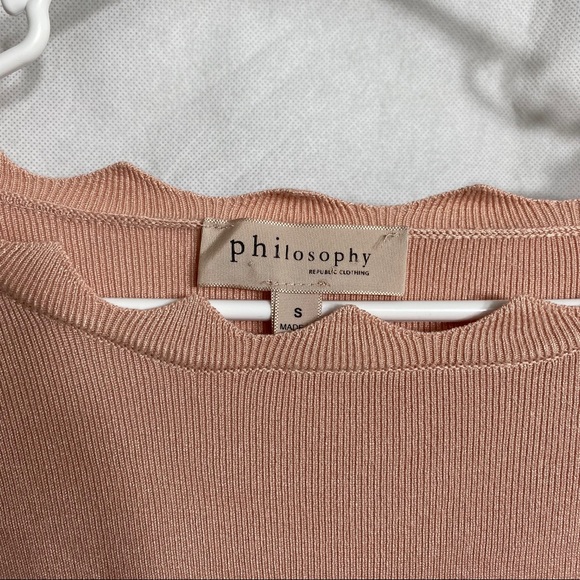 Anthropologie Philosophy | Blush Pink 3/4 Sweater - Picture 2 of 4